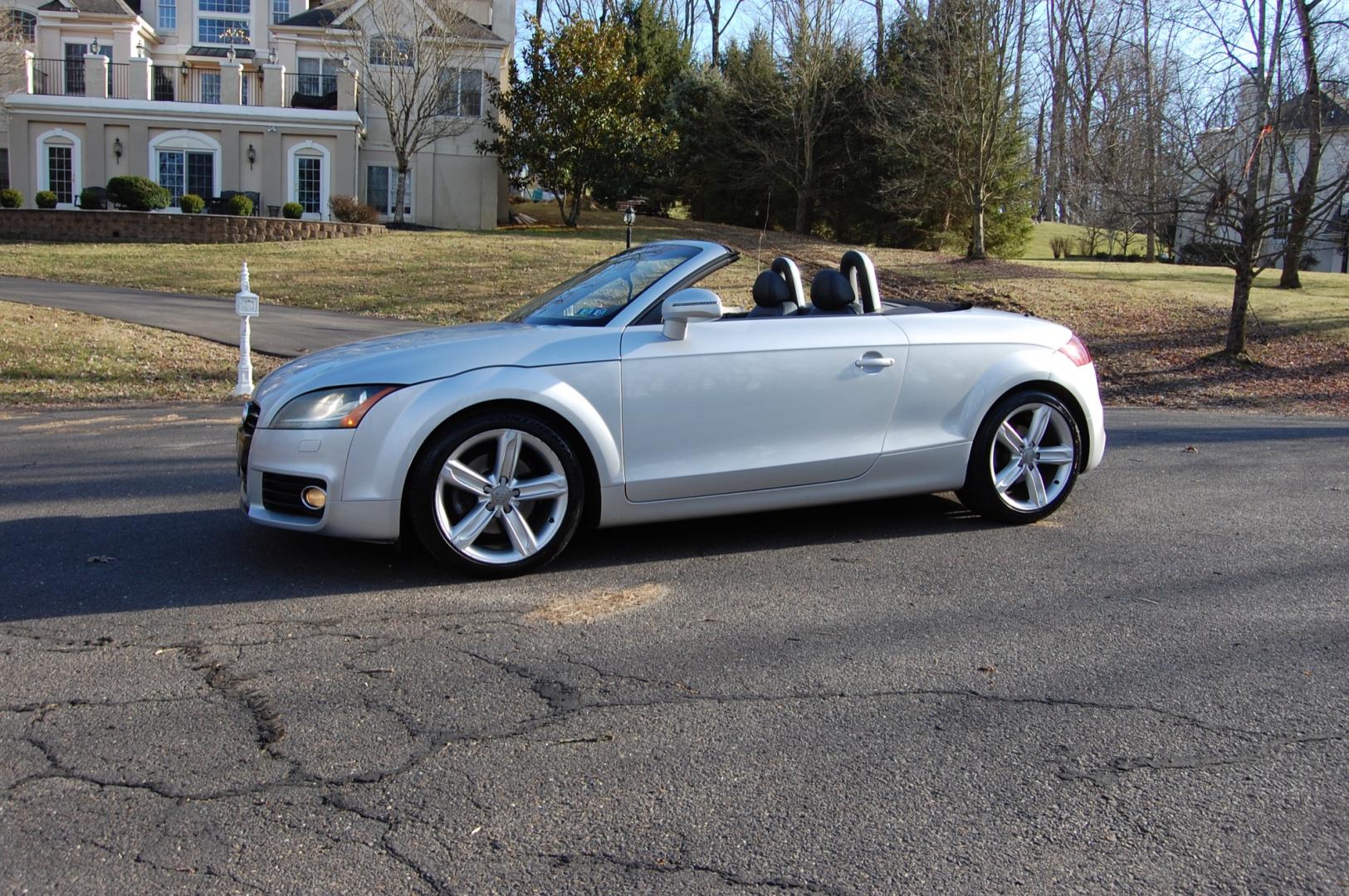 2012 Silver /Black Leather Audi TT Prestige 2.0T Quattro Roadster (TRU4FAFK1C1) with an 2.0L Turbo L4 DOHC 16V engine, 6-Speed Automatic transmission, located at 6528 Lower York Road, New Hope, PA, 18938, (215) 862-9555, 40.358707, -74.977882 - Here for sale is a 2012 AUDI TT Prestige Quattro Roadster. Under the hood is a strong running 2.0 liter turbocharged 4 cylinder which puts power to the Quattro AWD system via a smooth shifting automatic transmission. Features include; Black leather interior, keyless entry system, one master key, c - Photo#2