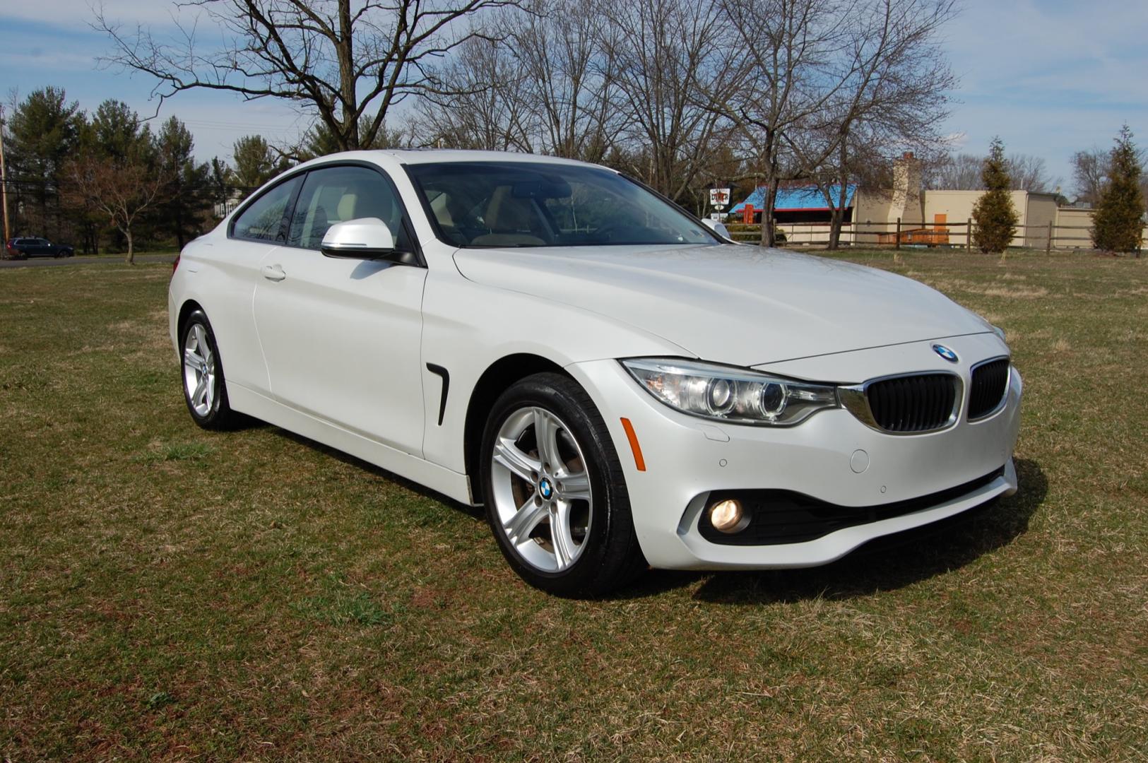 2014 White /Beige BMW 4-Series 428i xDrive (WBA3N9C54EK) with an 2.0L L4 DOHC 16V engine, Automatic transmission, located at 6528 Lower York Road, New Hope, PA, 18938, (215) 862-9555, 40.358707, -74.977882 - AWD 2.0L Turbo, 4cyl, Automatic Transmission, Beige Leather Interior, Wood Trim, Key less Entry, 2 Master Keys, Cruise/Tilt/AC, Power Widows, Power Locks, Power Mirrors, Power Moon Roof, Heated / Cooled Seats, AM/FM/CD/USB/AUX, Bluetooth, Navigation, Rear View Camera, Auto Dimming Mirrors, Dual Zone - Photo#2