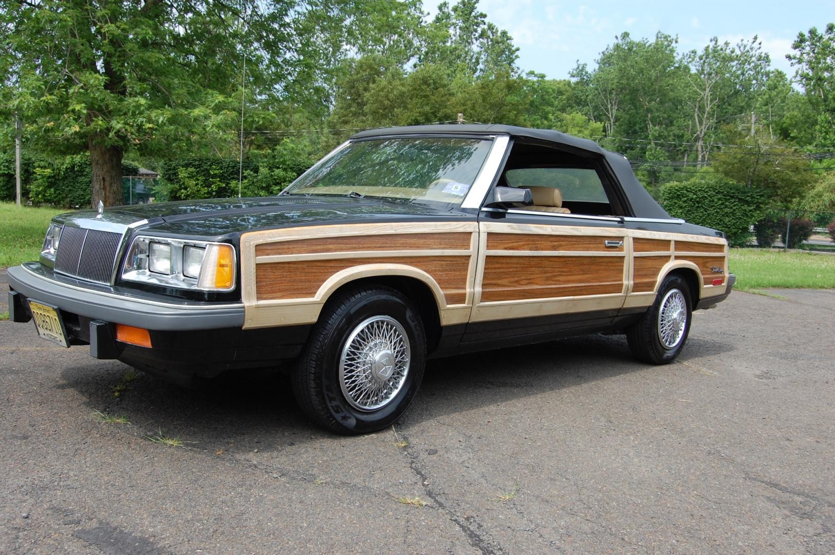 1986 /Tan Leather Chrysler LeBaron Convertible (1C3BC55E3GG) with an 2.2L L4 SOHC 8V TURBO engine, Automatic transmission, located at 6528 Lower York Road, New Hope, PA, 18938, (215) 862-9555, 40.358707, -74.977882 - Very clean 1986 Chrysler LeBaron Town+Country Woodie Convertible, powered by a 2.2 Liter turbo charged engine, automatic transmission, tilt wheel, cruise control, black paint, black power top, tan leather interior, good clean original condition, power drivers seat, power windows, locks, wire wheel - Photo#0