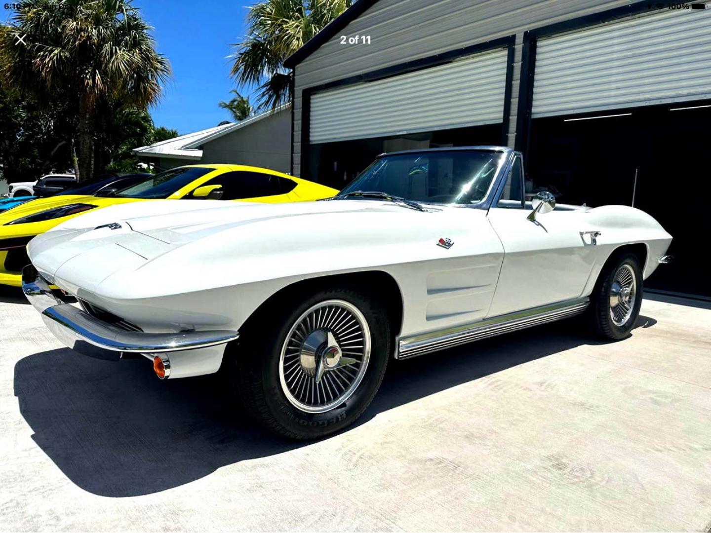 1964 White /Black Leather Chevrolet Corvette (40867S10657) with an 350Ci engine, 4 speed manual transmission, located at 6528 Lower York Road, New Hope, PA, 18938, (215) 862-9555, 40.358707, -74.977882 - Photo#0