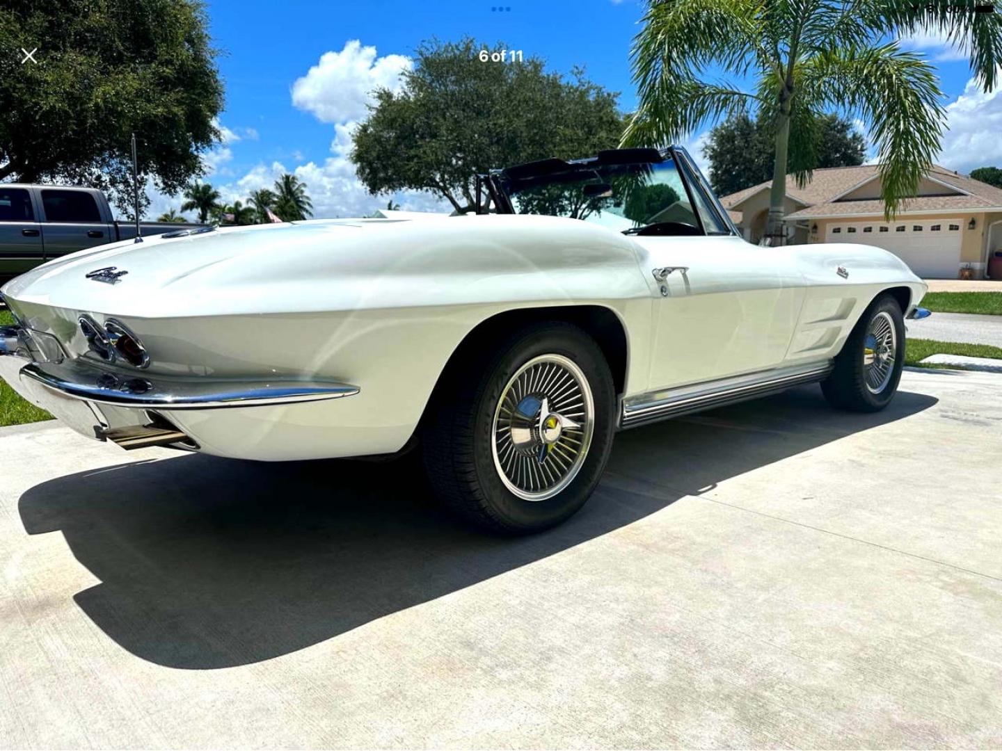 1964 White /Black Leather Chevrolet Corvette (40867S10657) with an 350Ci engine, 4 speed manual transmission, located at 6528 Lower York Road, New Hope, PA, 18938, (215) 862-9555, 40.358707, -74.977882 - Photo#1