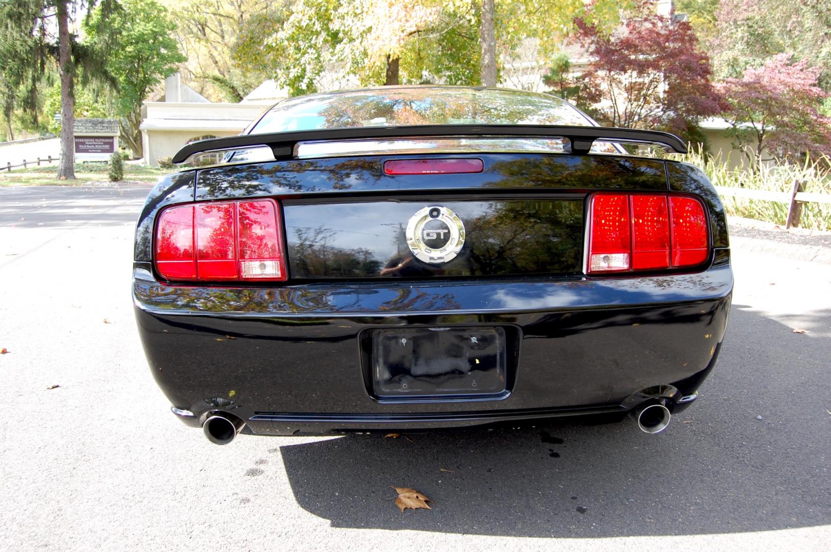 2005 Black /Black leather Ford Mustang GT Premium Coupe (1ZVHT82H455) with an 4.6L V8 SOHC 24V engine, 5 Speed Manual transmission, located at 6528 Lower York Road, New Hope, PA, 18938, (215) 862-9555, 40.358707, -74.977882 - Here we have a beautiful Ford Mustang GT, only 25k original miles, a 4.6L V8 putting power to the rear wheels via a manual 5 speed transmission. The interior offers black leather, keyless entry, heat, A/C, AM/FM/CD/AUX radio, tilt steering wheel, cruise control, power windows, power locks and pow - Photo#14