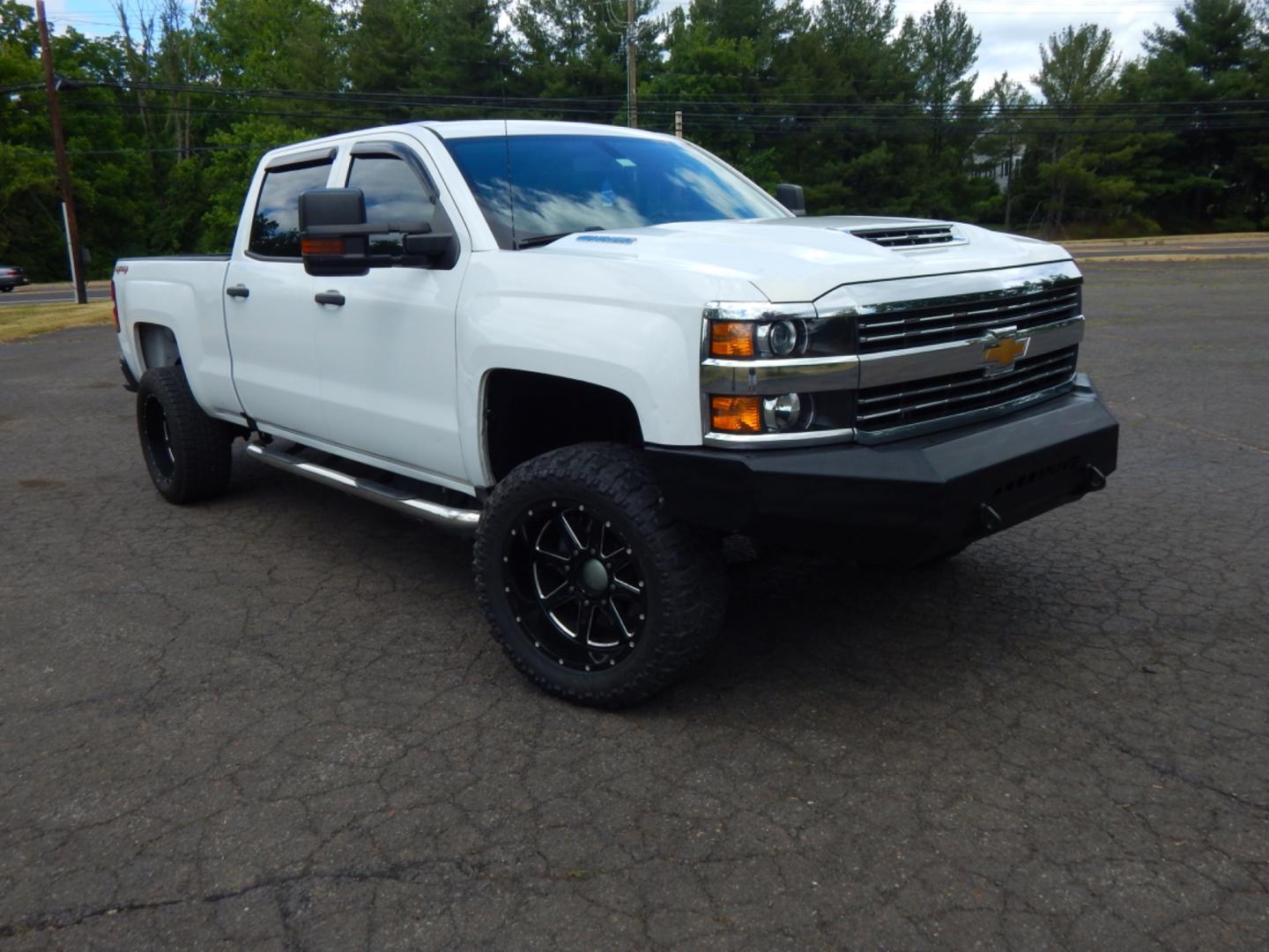 2017 White /Grey Vinyl Chevrolet Silverado 1500 (1GC1KUEY5HF) , Allison Automatic transmission, located at 6528 Lower York Road, New Hope, PA, 18938, (215) 862-9555, 40.358707, -74.977882 - 2017 Chevrolet Silverado Duramax...2 or 4wheel drive, turbo diesel engine, Allison automatic transmission, tilt wheel, cruise control, grey vinyl seating, 4 doors, step up side rails, 20" wheels with LT305/55/20 tires that are almost new Ice cold AC, bed liner, 5th wheel and an AM/FM stereo. The pr - Photo#1