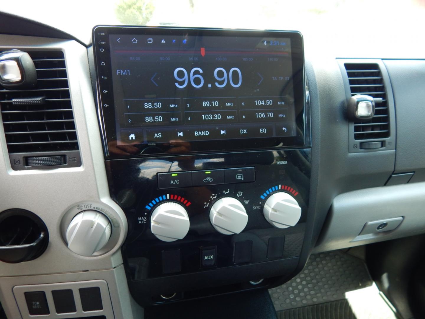 2008 White /GRAY Cloth Toyota Tundra SR5 (5TBRV54108S) with an 5.7 Liter V8 engine, Automatic transmission, located at 6528 Lower York Road, New Hope, PA, 18938, (215) 862-9555, 40.358707, -74.977882 - 2008 Toyota Tundra Double Cab....5.7 Liter V8 engine, auto trans, tilt wheel, cruise control, dual climate control, power drivers seat, windows, locks, sliding rear window, dual mirrors, drop in bed liner step up rails, TRD wheels, 275/65/R18 like new tires, AM/FM/Bluetooth/Navigation screen. Price - Photo#11