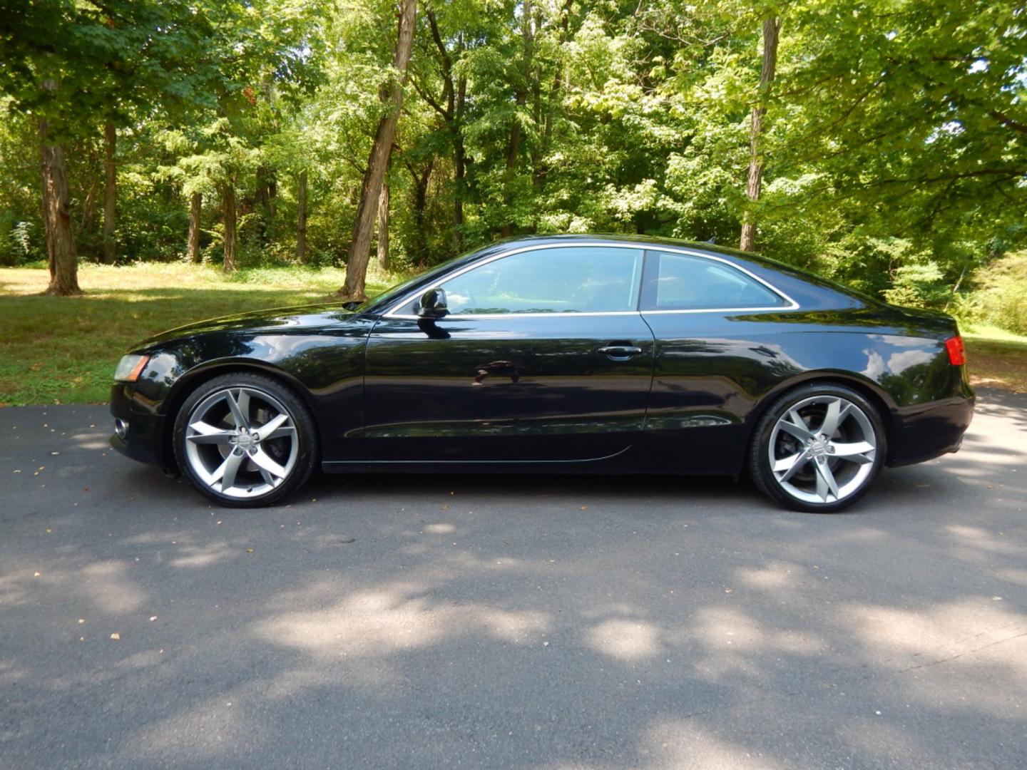 2011 Black /Black Leather Audi A5 Premium Plus (WAULFAFR8BA) with an 2.0L Turbo engine, Automatic transmission, located at 6528 Lower York Road, New Hope, PA, 18938, (215) 862-9555, 40.358707, -74.977882 - Here we have a 2011 Audi A5 Coupe premium plus package with a 2.0L 4 cylinder turbo engine putting power to all four wheels via a smooth shifting automatic transmission. Options include: black leather, dual power seats, dual heated seats, dual climate control, navigation, AM/FM/CD/SIRIUS/MEDIA radio - Photo#2