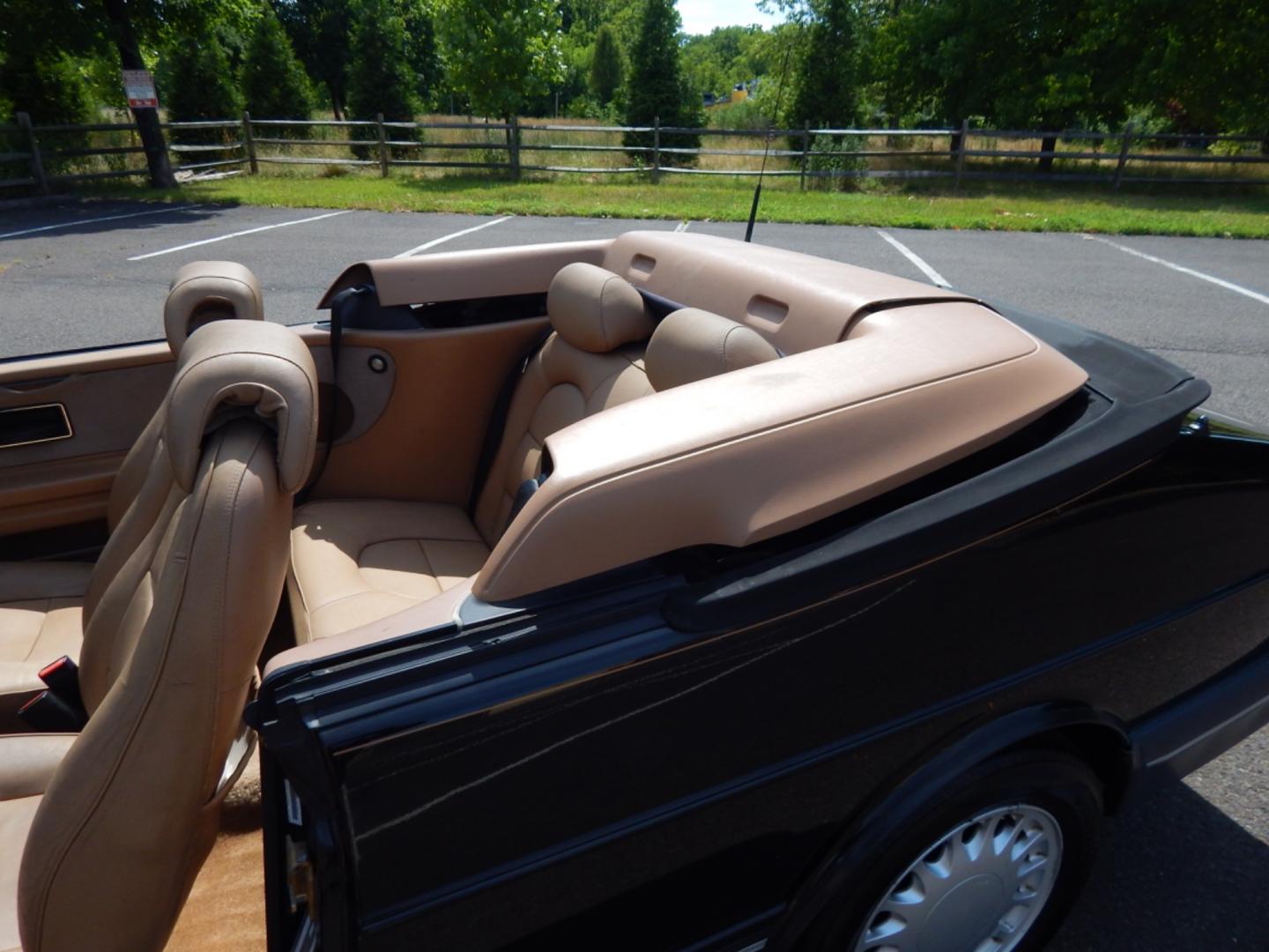 1989 Black /Tan Leather Saab 900 Turbo convertible (YS3AT76L0K7) with an 2.0L L4 DOHC 16V TURBO engine, 3-Speed Automatic transmission, located at 6528 Lower York Road, New Hope, PA, 18938, (215) 862-9555, 40.358707, -74.977882 - Photo#25