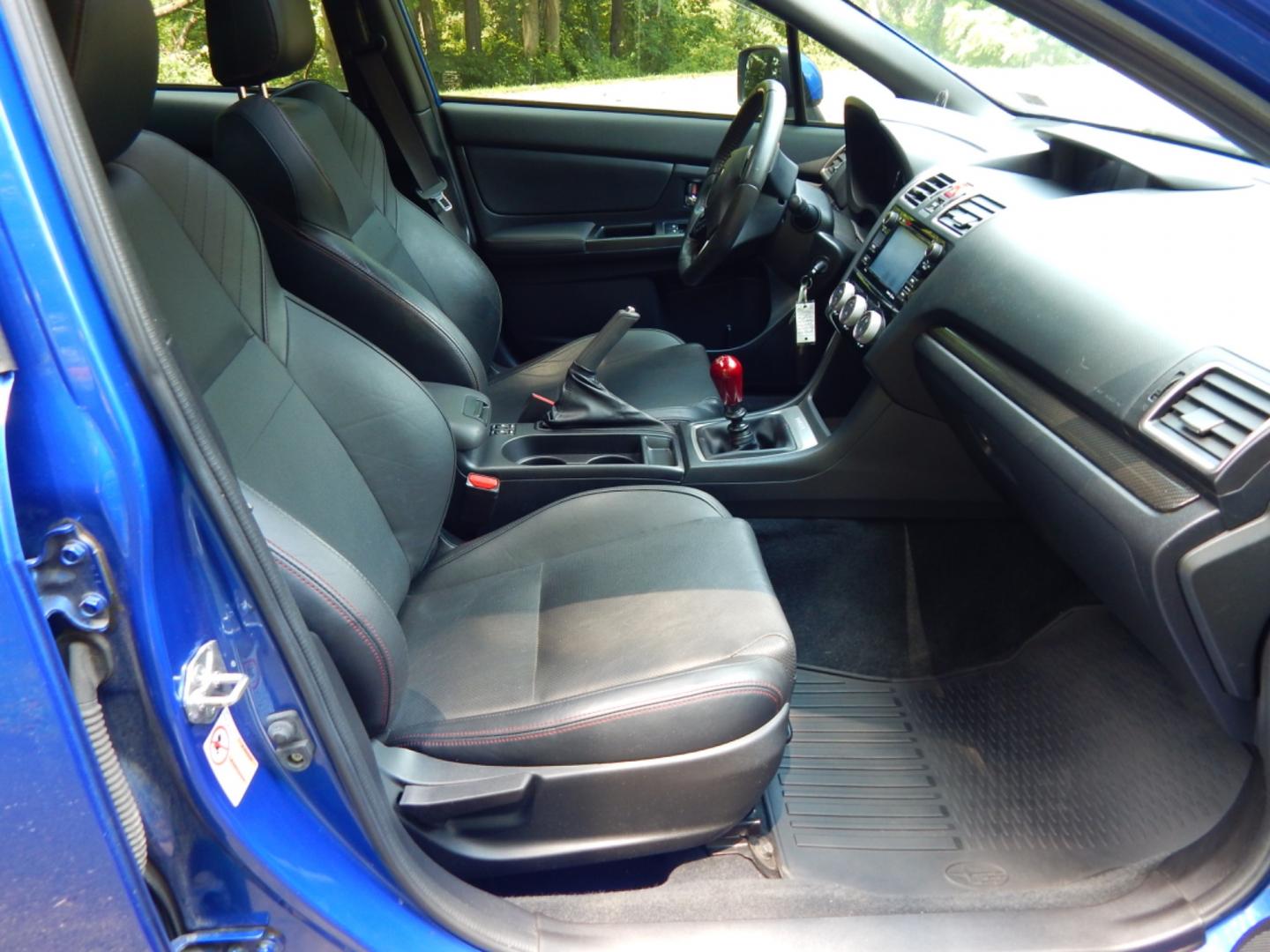 2016 Blue /Black Leather Subaru WRX Limited (JF1VA1J65G9) with an 2.0L H4 DOHC 16V engine, 6 Speed Manual transmission, located at 6528 Lower York Road, New Hope, PA, 18938, (215) 862-9555, 40.358707, -74.977882 - Here we have a very fun driving Subaru WRX Limited with a 2.0L Turbo 4 cylinder engine putting power to all four wheels via a smooth shifting 6 speed manual transmission. Options include: black leather, keyless entry, carbon trim, cruise control, tilt steering wheel, power windows/locks/mirrors, pow - Photo#21