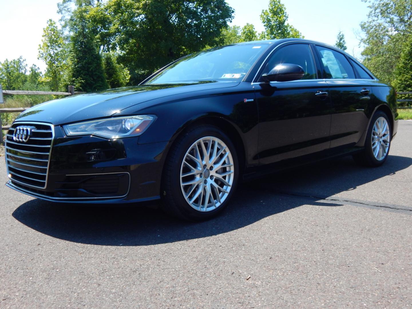 2016 Black /Black Leather Audi A6 Premium Plus (WAUFGAFC7GN) with an 3.0L supercharged v6 engine, Automatic transmission, located at 6528 Lower York Road, New Hope, PA, 18938, (215) 862-9555, 40.358707, -74.977882 - Here we have a beautiful running and driving Audi A6 with a 3.0L supercharged V6 putting power to all four wheels via a smooth shifting automatic transmission. Options include: black leather, keyless entry, wood trim, cruise control, 2 master keys and one valet key, dual power seats, navigation, pus - Photo#0