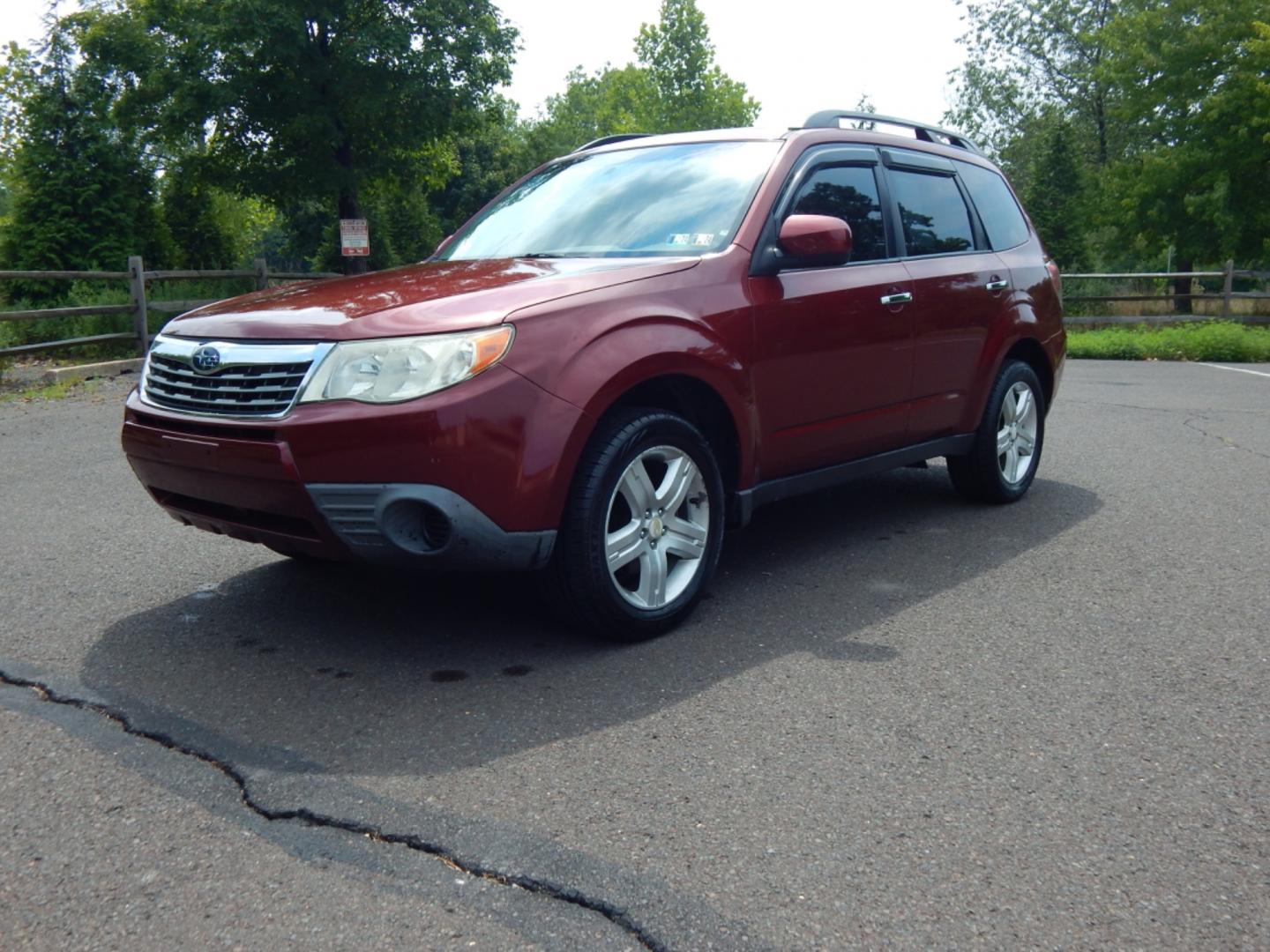 2010 RED /Gray Cloth Subaru Forester Forester (JF2SH6CC1AH) with an 2.5L H4 engine, Automatic transmission, located at 6528 Lower York Road, New Hope, PA, 18938, (215) 862-9555, 40.358707, -74.977882 - Here we have a Subaru Forester with a 2.5L H4 engine putting power to all four wheels via an automatic transmission. Options include: gray cloth, power moving drivers seat, heated front seats, A/C and heat, AM/FM/SAT/CD/AUX radio, cruise control, tilt steering wheel, power windows/locks/mirrors, pow - Photo#0