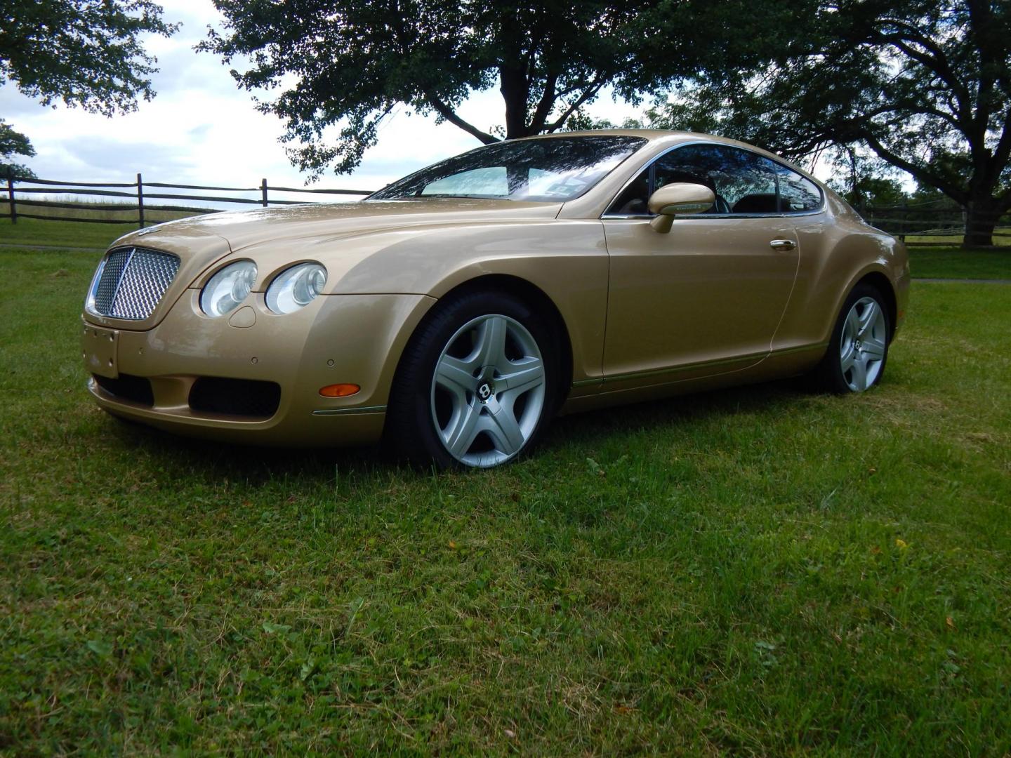 2005 Gold /Saddle Leather Bentley Continental GT Coupe (SCBCR63W25C) with an 6.0L W12 DOHC 48V TURBO engine, 6-Speed Automatic Overdrive transmission, located at 6528 Lower York Road, New Hope, PA, 18938, (215) 862-9555, 40.358707, -74.977882 - Here for sale is a very clean 3 owner 2005 Bentley Continental GT.....Gold paint with Saddle leather interior, All Wheel Drive is powered by a 6.0 Liter W 12 twin turbo engine, automatic or self shift transmission, dual, heated power front seats, tilt wheel, cruise control, dual climate control, bea - Photo#0