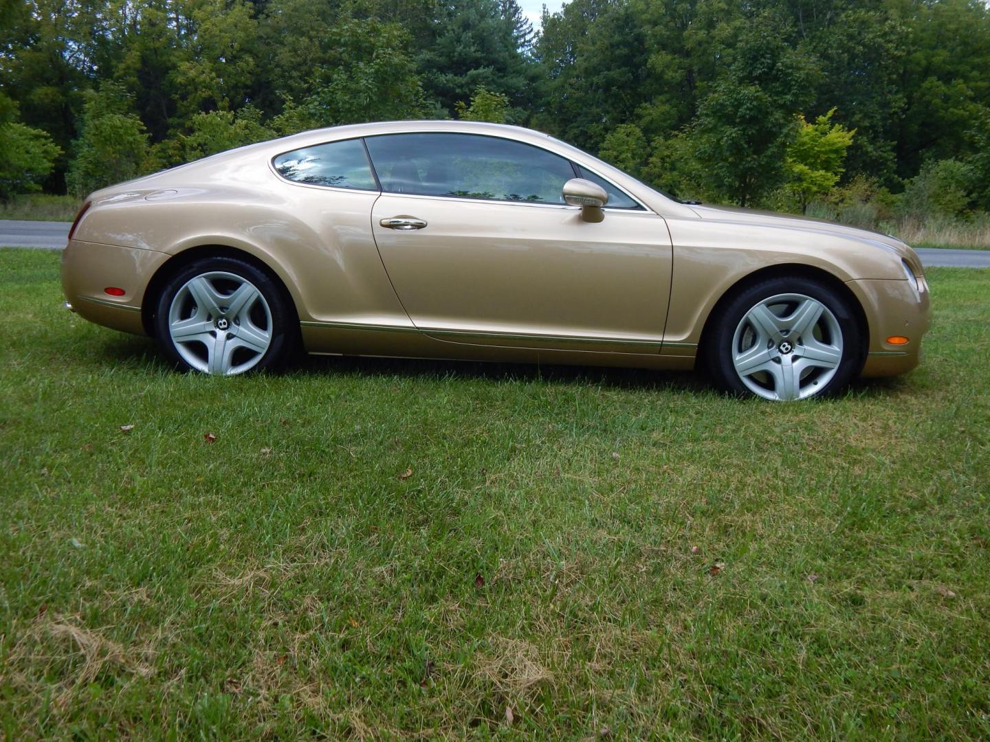 2005 Gold /Saddle Leather Bentley Continental GT Coupe (SCBCR63W25C) with an 6.0L W12 DOHC 48V TURBO engine, 6-Speed Automatic Overdrive transmission, located at 6528 Lower York Road, New Hope, PA, 18938, (215) 862-9555, 40.358707, -74.977882 - Here for sale is a very clean 3 owner 2005 Bentley Continental GT.....Gold paint with Saddle leather interior, All Wheel Drive is powered by a 6.0 Liter W 12 twin turbo engine, automatic or self shift transmission, dual, heated power front seats, tilt wheel, cruise control, dual climate control, bea - Photo#4