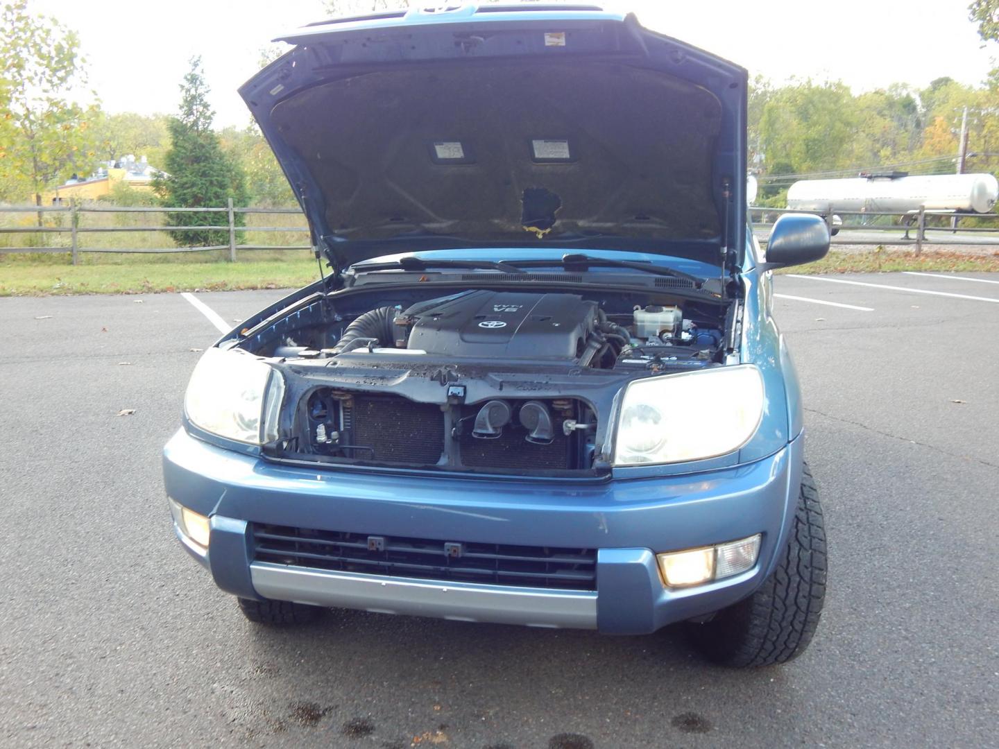 2004 Blue /Gray Cloth Toyota 4Runner Sport Edition 4WD (JTEBU14R340) with an 4.0L V6 DOHC 24V engine, Automatic transmission, located at 6528 Lower York Road, New Hope, PA, 18938, (215) 862-9555, 40.358707, -74.977882 - Here we have a 2004 Toyota 4 runner with a 4.0L V6 putting power to a 4x4 automatic transmission. Options include: gray cloth, A/C, heat, AM/FM/CD/TAPE radio, rear sliding glass, sunroof, cruise control, power windows/locks/mirrors, JBL speakers, tilt steering wheel, roof rack, running boards, tow h - Photo#21