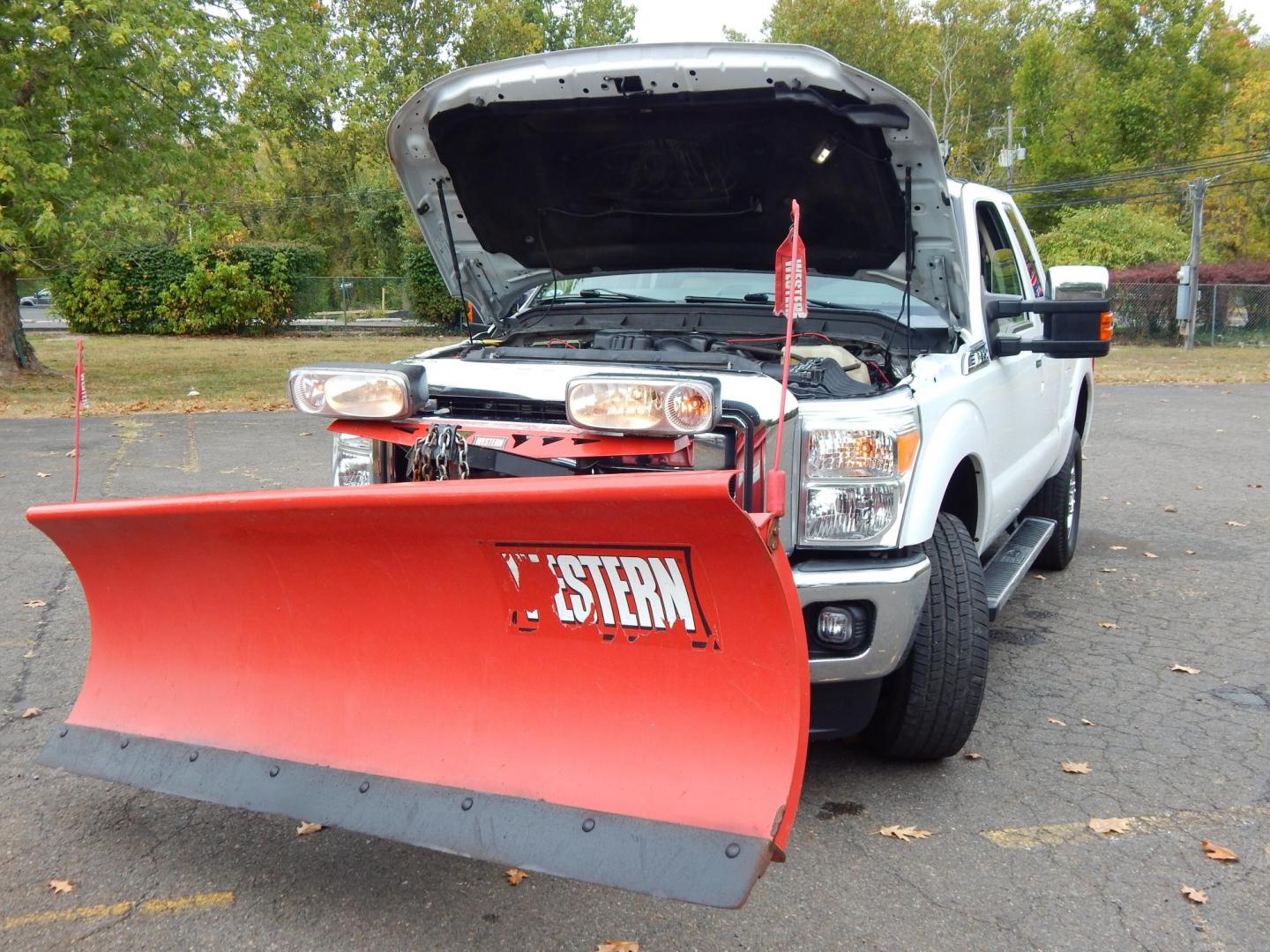 2015 White /Tan Leather Ford F-350 SD Lariat SuperCab Long Bed 4WD (1FT8X3B69FE) with an 6.2L V8 OHV 16V engine, 6-Speed Automatic transmission, located at 6528 Lower York Road, New Hope, PA, 18938, (215) 862-9555, 40.358707, -74.977882 - Here we have a 2015 Ford F350 with a 6.2L V8 putting power to the ground via an automatic 4x4 transmission. This truck comes ready for the snow with a 8 foot Western Pro-Plow Series 2 snow plow and a Meyer Salter. Options include: tan leather, dual power seats, dual climate, AM/FM/CD/SIR/BLUETOOTH r - Photo#22