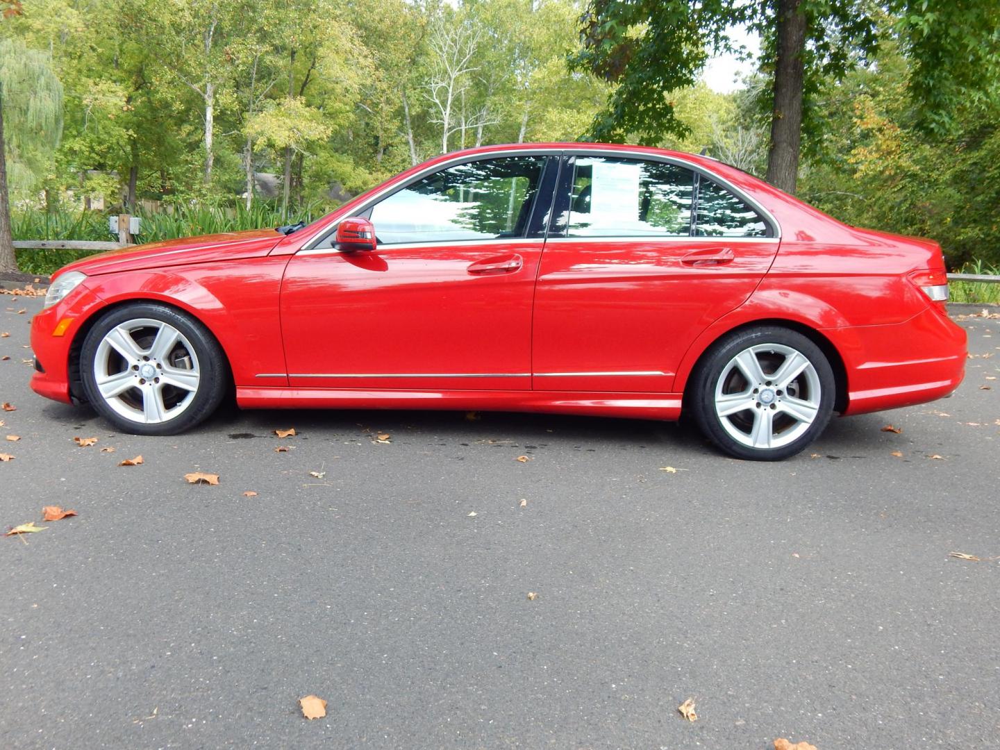 2010 RED /Black Leather Mercedes-Benz C-Class C300 4MATIC Sport Sedan (WDDGF8BB9AR) with an 3.0L V6 DOHC 24V engine, 7-Speed Automatic transmission, located at 6528 Lower York Road, New Hope, PA, 18938, (215) 862-9555, 40.358707, -74.977882 - Photo#1