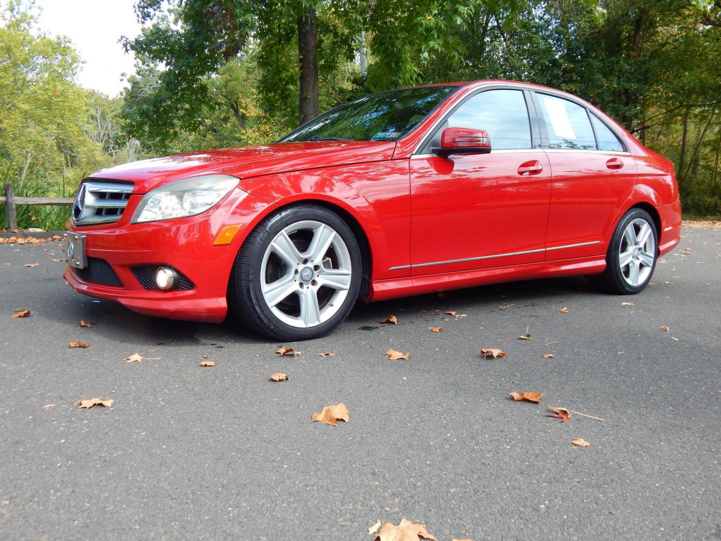 2010 RED /Black Leather Mercedes-Benz C-Class C300 4MATIC Sport Sedan (WDDGF8BB9AR) with an 3.0L V6 DOHC 24V engine, 7-Speed Automatic transmission, located at 6528 Lower York Road, New Hope, PA, 18938, (215) 862-9555, 40.358707, -74.977882 - Photo#0