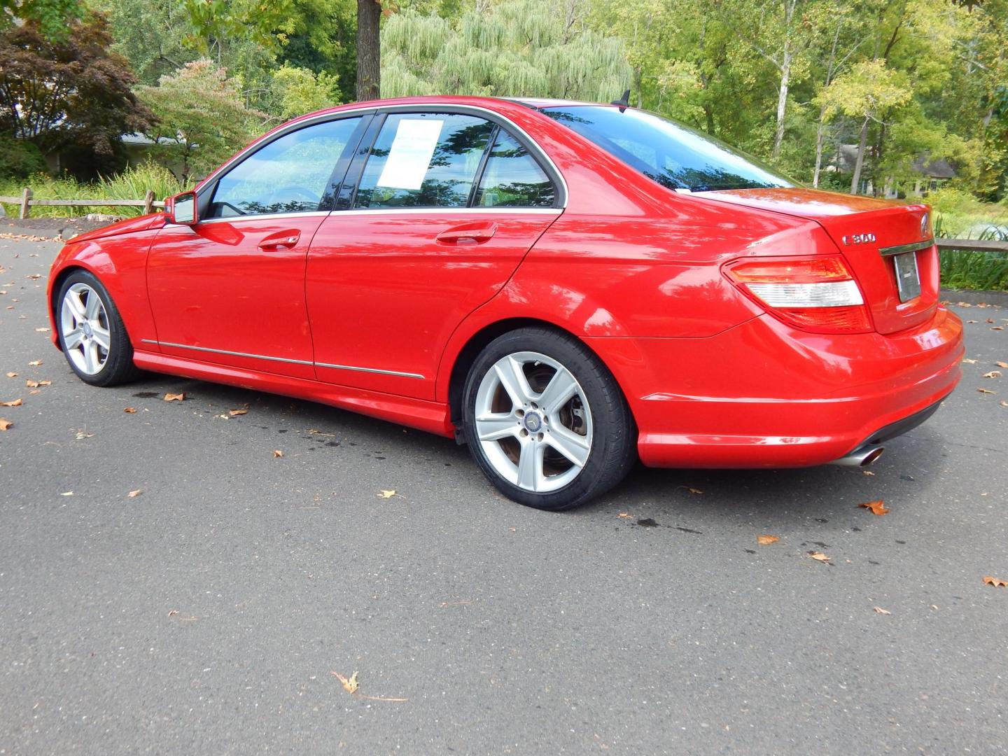 2010 RED /Black Leather Mercedes-Benz C-Class C300 4MATIC Sport Sedan (WDDGF8BB9AR) with an 3.0L V6 DOHC 24V engine, 7-Speed Automatic transmission, located at 6528 Lower York Road, New Hope, PA, 18938, (215) 862-9555, 40.358707, -74.977882 - Photo#2