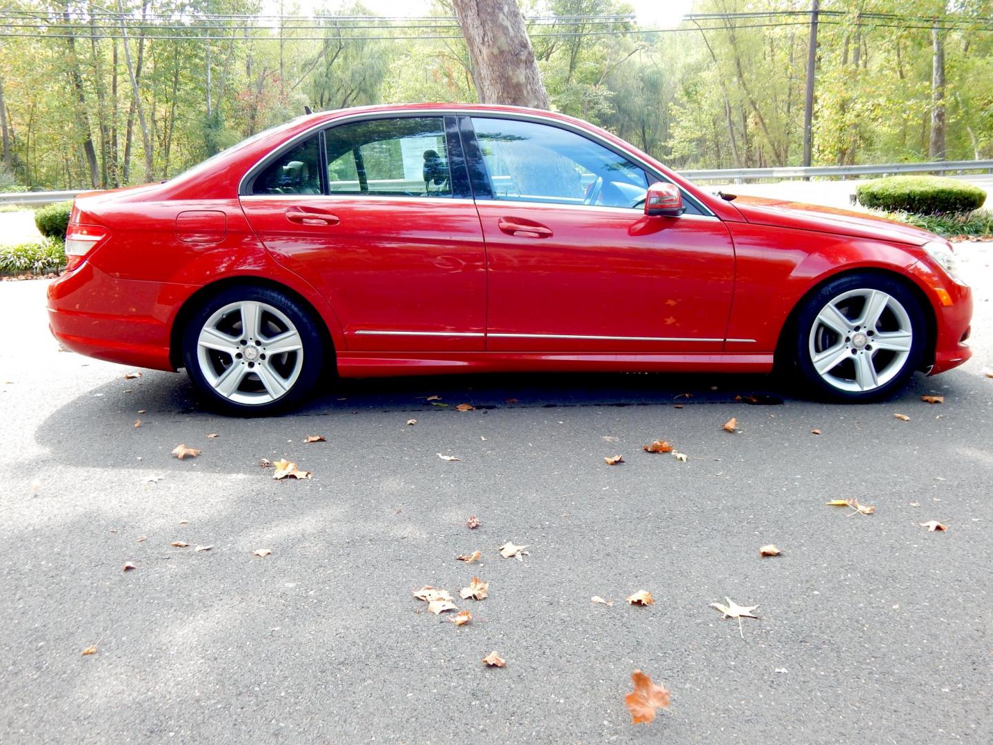 2010 RED /Black Leather Mercedes-Benz C-Class C300 4MATIC Sport Sedan (WDDGF8BB9AR) with an 3.0L V6 DOHC 24V engine, 7-Speed Automatic transmission, located at 6528 Lower York Road, New Hope, PA, 18938, (215) 862-9555, 40.358707, -74.977882 - Photo#4