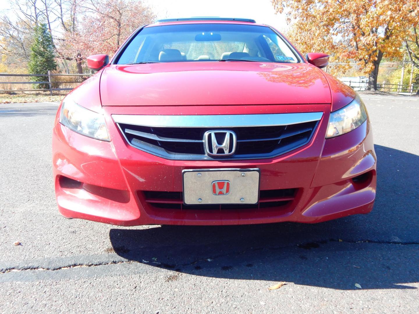 2012 RED /Tan Cloth Honda Accord EX Coupe (1HGCS1A79CA) with an 2.4L L4 DOHC 16V engine, 5-Speed Manual transmission, located at 6528 Lower York Road, New Hope, PA, 18938, (215) 862-9555, 40.358707, -74.977882 - Here we have a 2012 Honda Accord Coupe with a 2.4L 4 cylinder engine putting power to the front wheels via a smooth shifting 5 speed manual transmission. Options include: tan cloth, AC, heat, sunroof, AM/FM/CD/AUX radio, cruise control, tilt steering wheel, power windows, power locks, power mirrors, - Photo#6