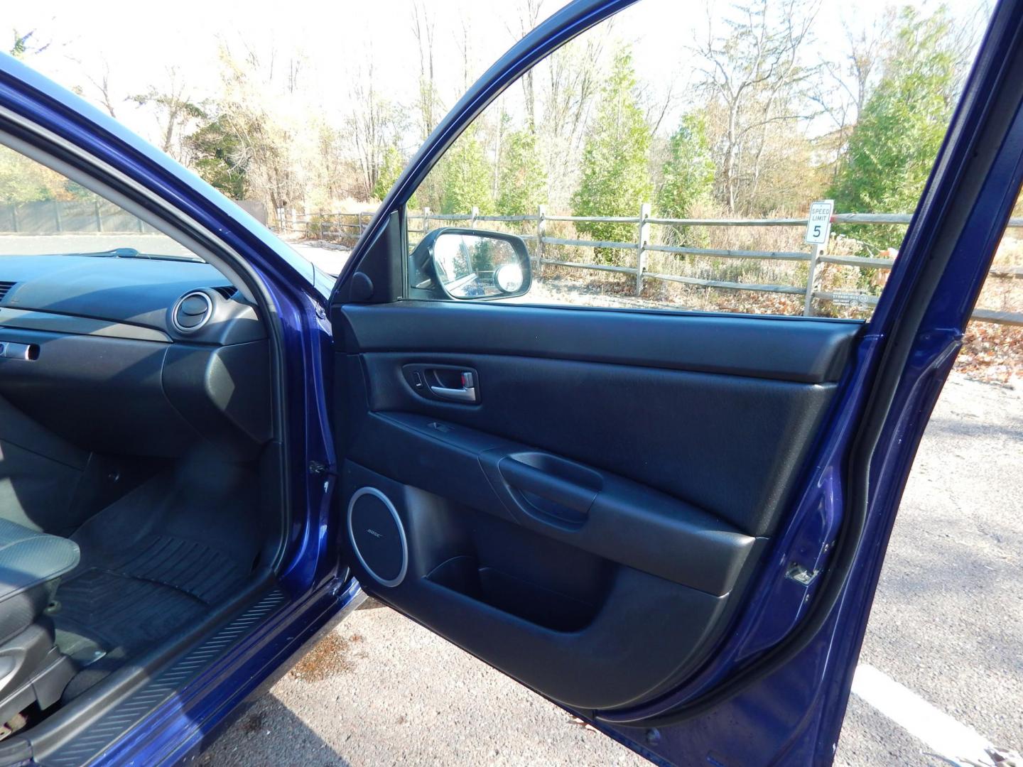 2006 Blue /Black Leather Mazda MAZDA3 s 5-Door (JM1BK344061) with an 2.3L L4 DOHC 16V engine, Automatic transmission, located at 6528 Lower York Road, New Hope, PA, 18938, (215) 862-9555, 40.358707, -74.977882 - Here we have a Mazda Mazda3 S Hatchback with a 2.3L 4 cylinder engine putting power to the front wheels via an automatic transmission. Options include: black leather, heat, A/C, aftermarket radio, sun roof, tilt steering wheel, Bose speakers, cruise control, power windows, power locks, power mirrors - Photo#16