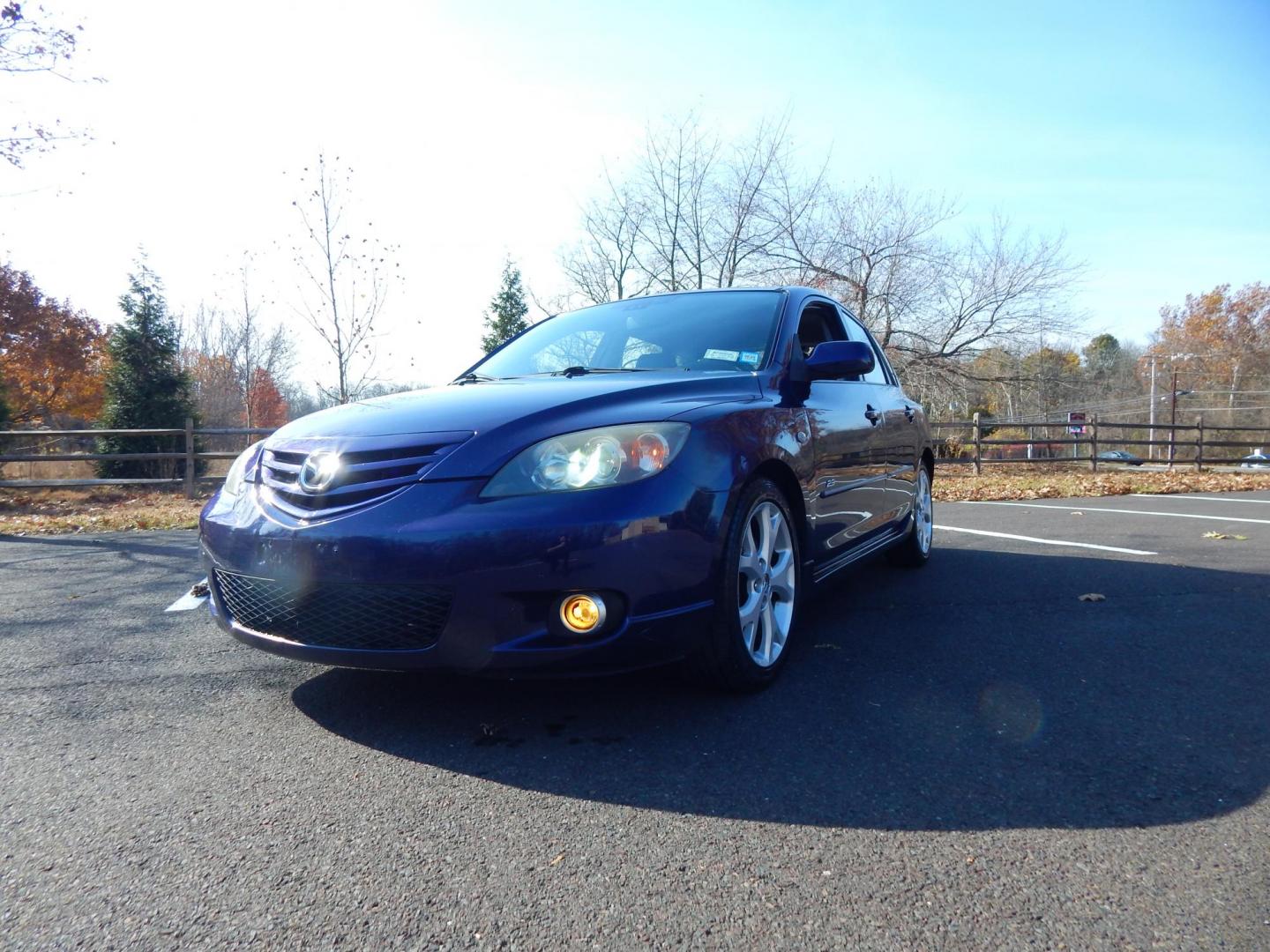 2006 Blue /Black Leather Mazda MAZDA3 s 5-Door (JM1BK344061) with an 2.3L L4 DOHC 16V engine, Automatic transmission, located at 6528 Lower York Road, New Hope, PA, 18938, (215) 862-9555, 40.358707, -74.977882 - Here we have a Mazda Mazda3 S Hatchback with a 2.3L 4 cylinder engine putting power to the front wheels via an automatic transmission. Options include: black leather, heat, A/C, aftermarket radio, sun roof, tilt steering wheel, Bose speakers, cruise control, power windows, power locks, power mirrors - Photo#0