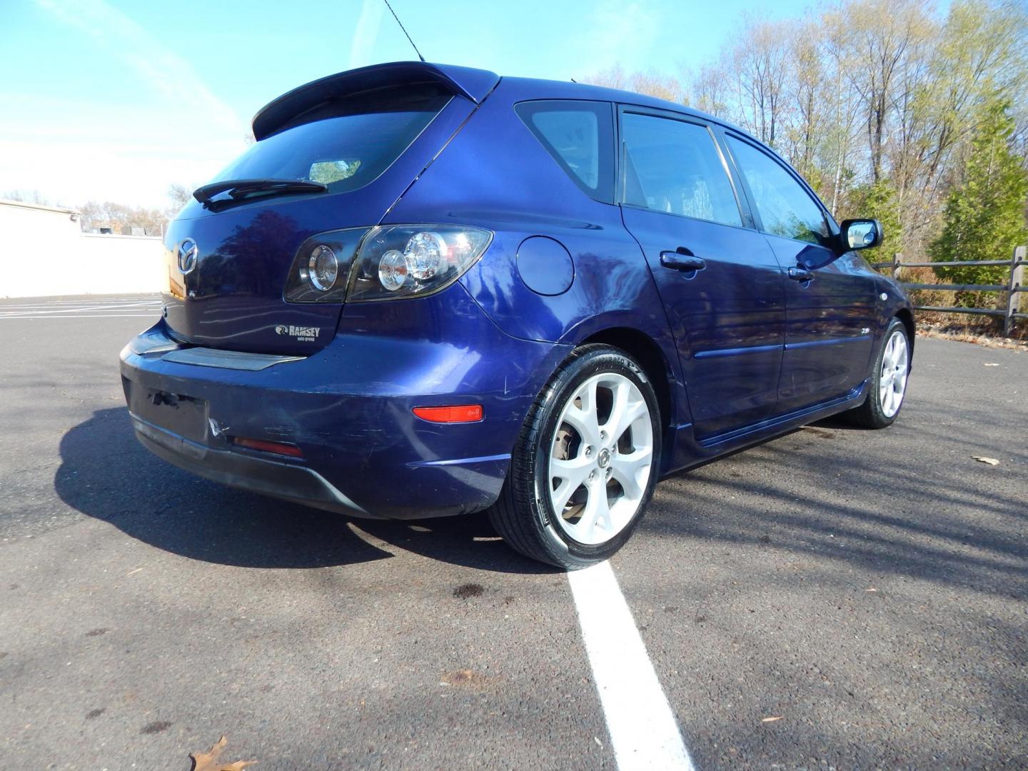 2006 Blue /Black Leather Mazda MAZDA3 s 5-Door (JM1BK344061) with an 2.3L L4 DOHC 16V engine, Automatic transmission, located at 6528 Lower York Road, New Hope, PA, 18938, (215) 862-9555, 40.358707, -74.977882 - Here we have a Mazda Mazda3 S Hatchback with a 2.3L 4 cylinder engine putting power to the front wheels via an automatic transmission. Options include: black leather, heat, A/C, aftermarket radio, sun roof, tilt steering wheel, Bose speakers, cruise control, power windows, power locks, power mirrors - Photo#4