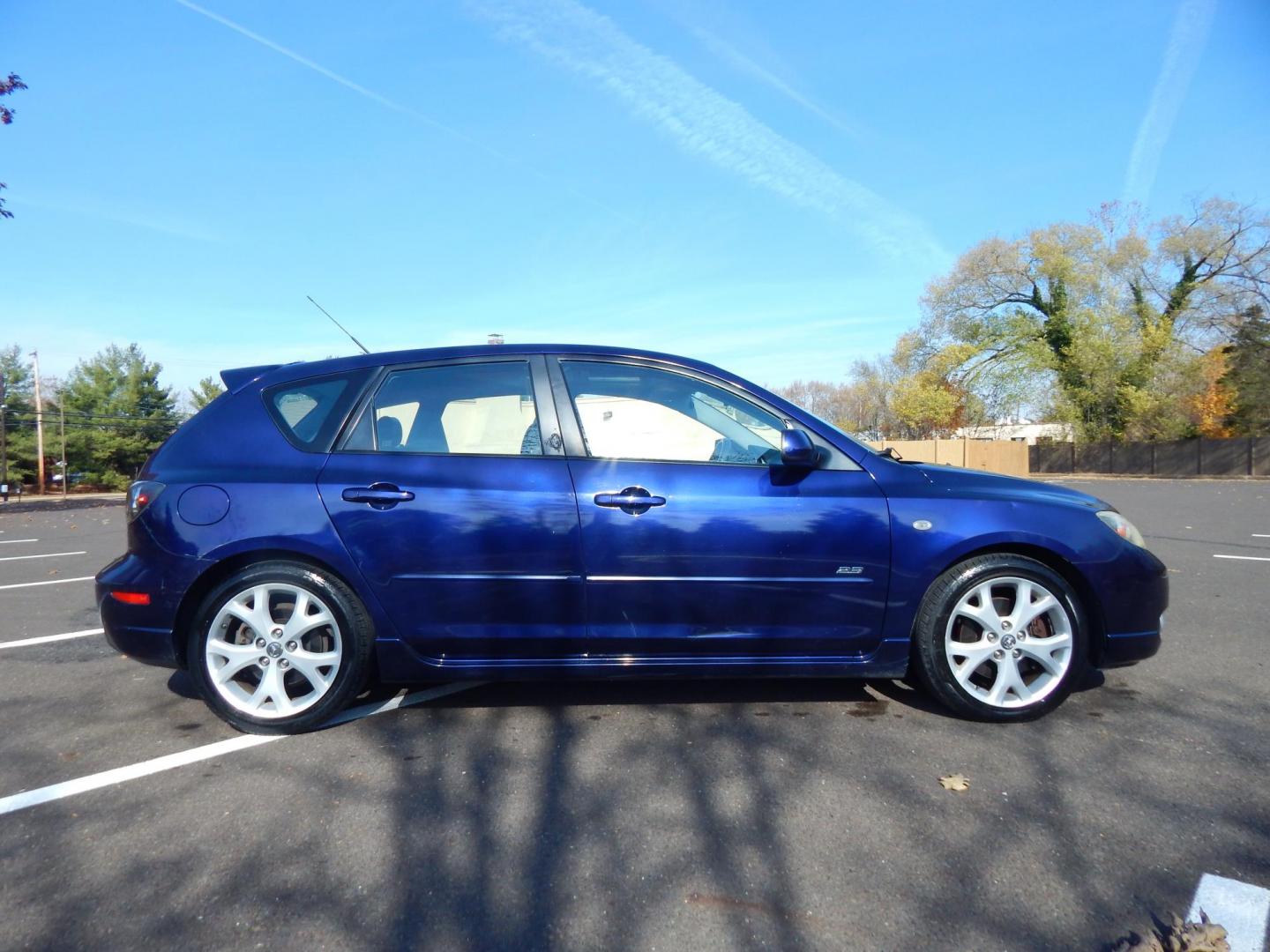 2006 Blue /Black Leather Mazda MAZDA3 s 5-Door (JM1BK344061) with an 2.3L L4 DOHC 16V engine, Automatic transmission, located at 6528 Lower York Road, New Hope, PA, 18938, (215) 862-9555, 40.358707, -74.977882 - Here we have a Mazda Mazda3 S Hatchback with a 2.3L 4 cylinder engine putting power to the front wheels via an automatic transmission. Options include: black leather, heat, A/C, aftermarket radio, sun roof, tilt steering wheel, Bose speakers, cruise control, power windows, power locks, power mirrors - Photo#5