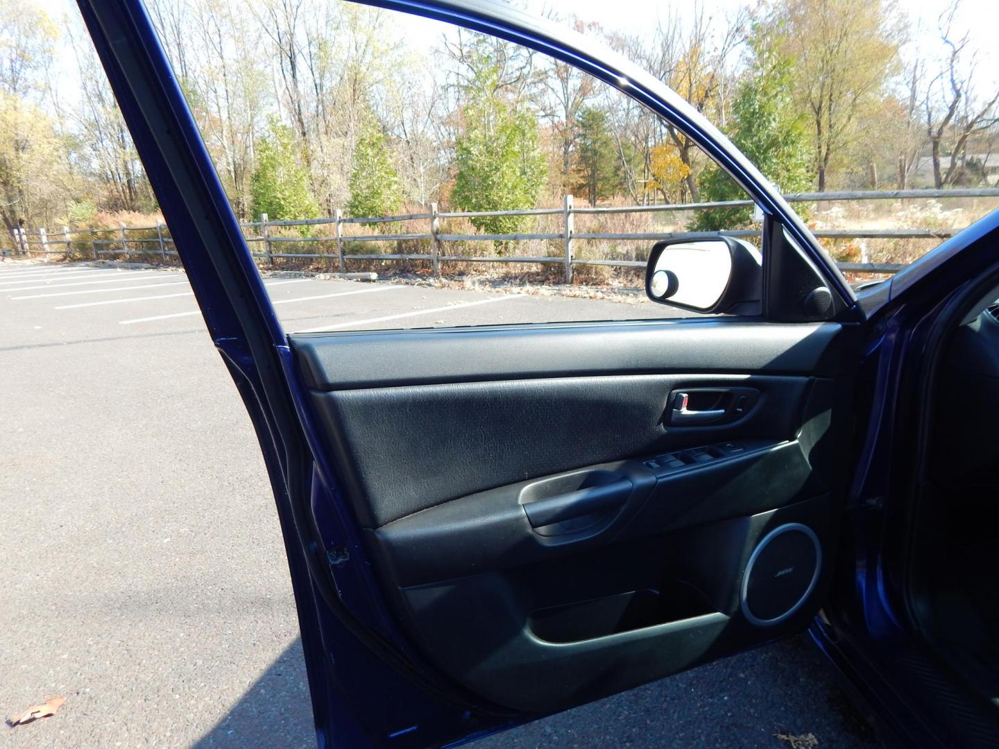 2006 Blue /Black Leather Mazda MAZDA3 s 5-Door (JM1BK344061) with an 2.3L L4 DOHC 16V engine, Automatic transmission, located at 6528 Lower York Road, New Hope, PA, 18938, (215) 862-9555, 40.358707, -74.977882 - Here we have a Mazda Mazda3 S Hatchback with a 2.3L 4 cylinder engine putting power to the front wheels via an automatic transmission. Options include: black leather, heat, A/C, aftermarket radio, sun roof, tilt steering wheel, Bose speakers, cruise control, power windows, power locks, power mirrors - Photo#7