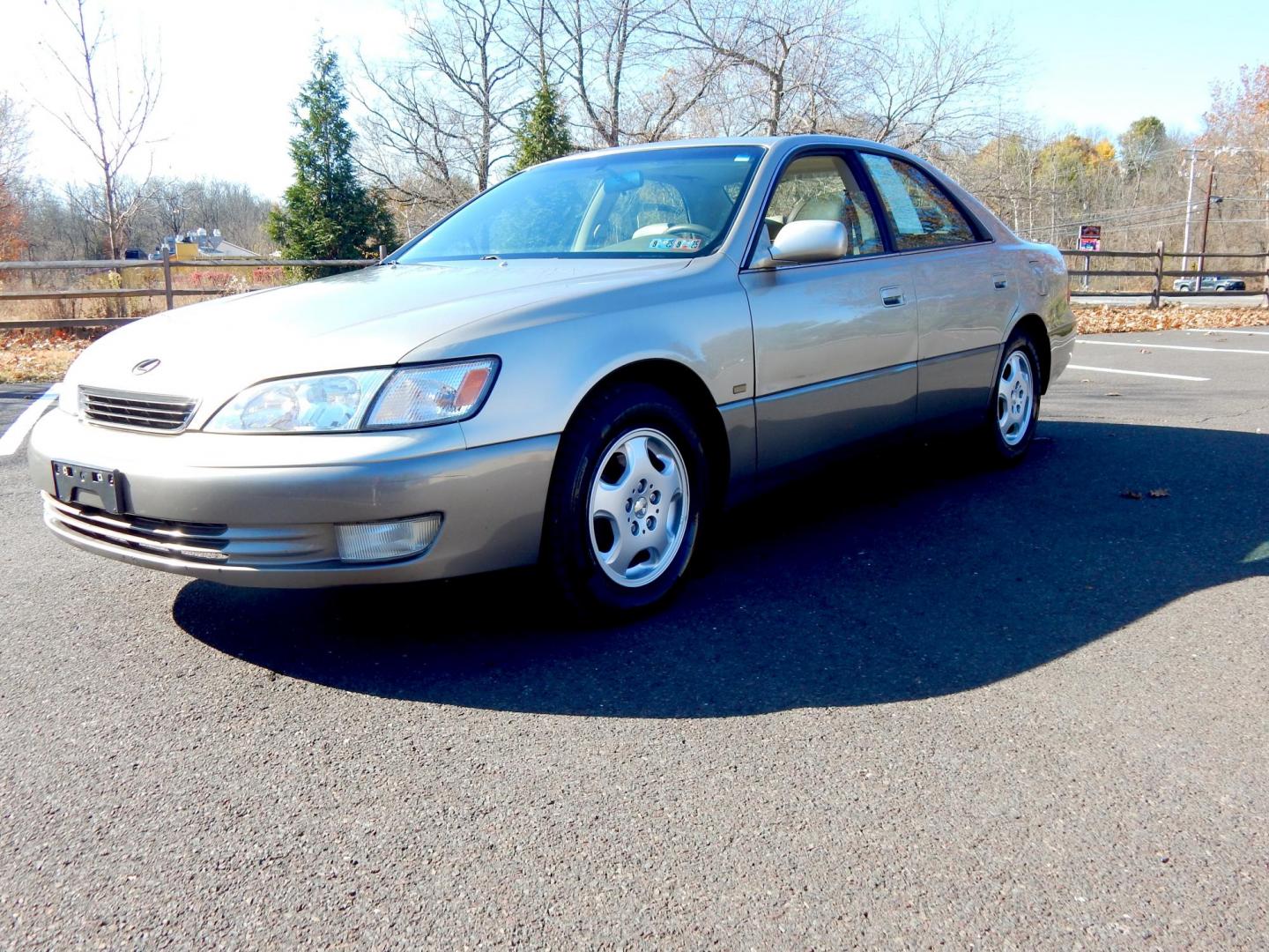 1999 Gold /Tan Leather Lexus ES 300 Base (JT8BF28G7X5) with an 3.0L V6 DOHC 24V engine, 4-Speed Automatic Overdrive transmission, located at 6528 Lower York Road, New Hope, PA, 18938, (215) 862-9555, 40.358707, -74.977882 - Here we have a very nice Lexus ES300 with a 3.0L V6 putting power to the front wheels via a smooth shifting automatic. Options include: tan leather, heat, A/C, power sunroof, AM/FM/CD/TAPE radio, cruise control, tilt steering wheel, automatic headlights, power windows/locks/mirrors, Lexus Premium So - Photo#1