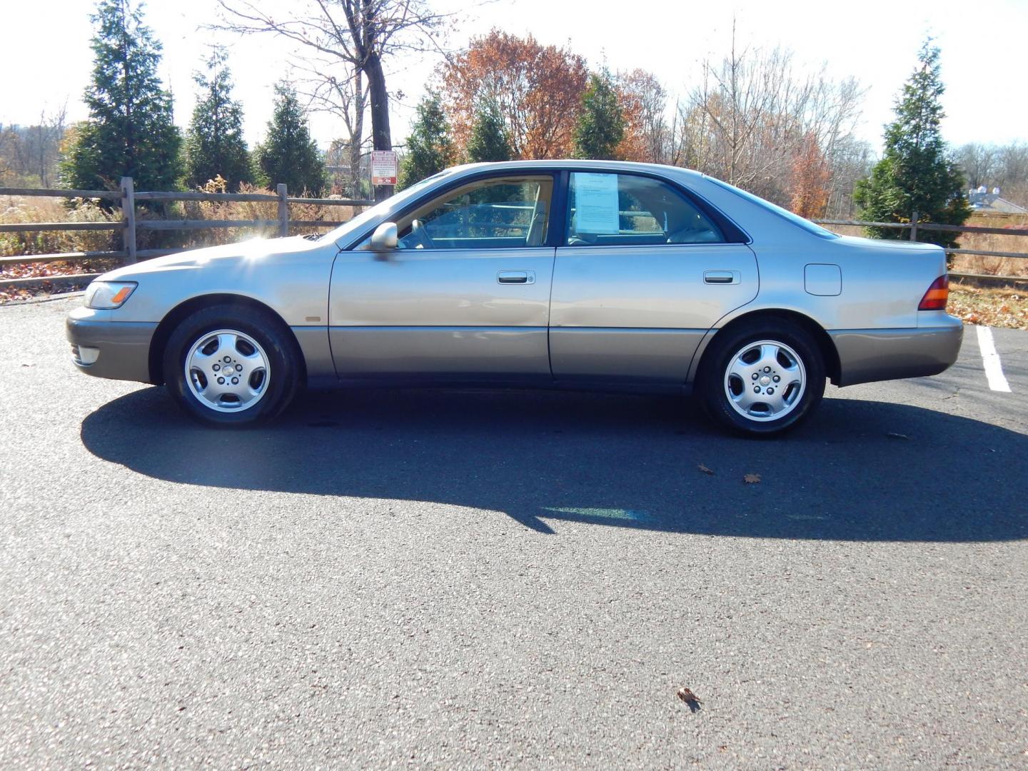 1999 Gold /Tan Leather Lexus ES 300 Base (JT8BF28G7X5) with an 3.0L V6 DOHC 24V engine, 4-Speed Automatic Overdrive transmission, located at 6528 Lower York Road, New Hope, PA, 18938, (215) 862-9555, 40.358707, -74.977882 - Here we have a very nice Lexus ES300 with a 3.0L V6 putting power to the front wheels via a smooth shifting automatic. Options include: tan leather, heat, A/C, power sunroof, AM/FM/CD/TAPE radio, cruise control, tilt steering wheel, automatic headlights, power windows/locks/mirrors, Lexus Premium So - Photo#2