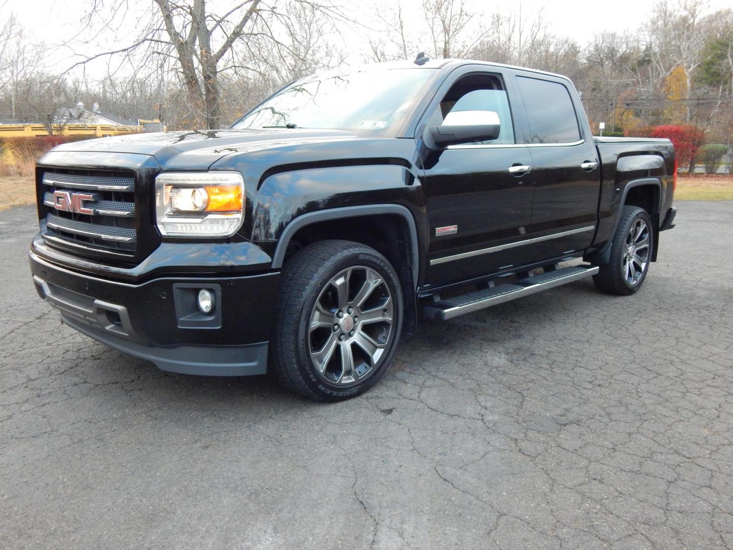 2014 Black /Black Leather GMC Sierra 1500 SLT Crew Cab 4WD (3GTU2VEC1EG) with an 5.3L V8 OHV 16V engine, 6-Speed Automatic transmission, located at 6528 Lower York Road, New Hope, PA, 18938, (215) 862-9555, 40.358707, -74.977882 - Photo#0