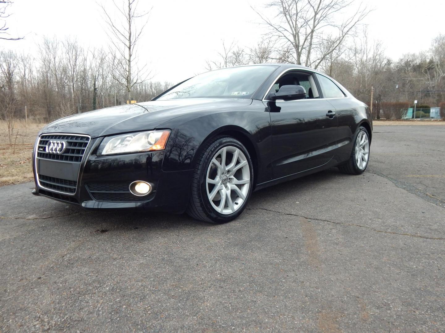 2010 Black /Black Leather Audi A5 Coupe 2.0T quattro Tiptronic (WAUCFAFR9AA) with an 2.0L L4 DOHC 16V TURBO engine, 6-Speed Automatic transmission, located at 6528 Lower York Road, New Hope, PA, 18938, (215) 862-9555, 40.358707, -74.977882 - Here we have a very clean, one owner, Audi A5 with a 2.0L 4 cylinder turbo putting power to all four wheels via a smooth shifting automatic transmission. Options include: black leather, dual power seats, AM/FM/CD/SAT/AUX radio, cruise control, moonroof, tilt steering wheel, power windows/locks/mirro - Photo#0